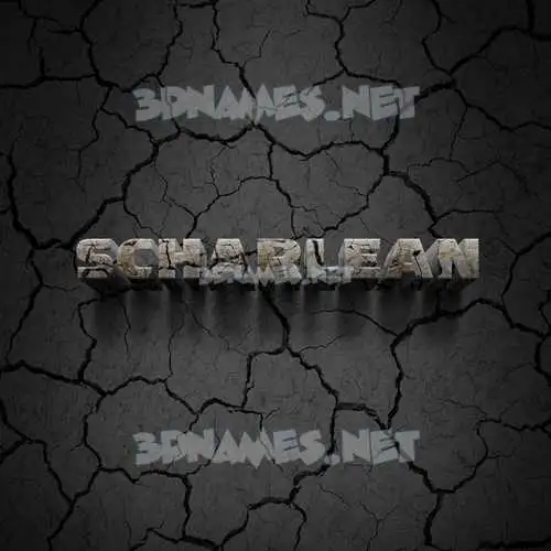 scharlean in Cracked Stone style - 3D name wallpaper scharlean in Cracked Stone style - 3D name wallpaper