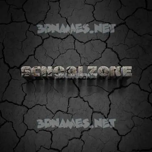 schoolzone in Cracked Stone style - 3D name wallpaper schoolzone in Cracked Stone style - 3D name wallpaper