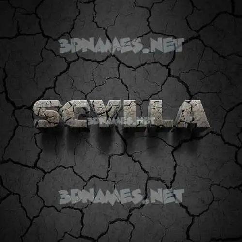 scylla in Cracked Stone style - 3D name wallpaper scylla in Cracked Stone style - 3D name wallpaper