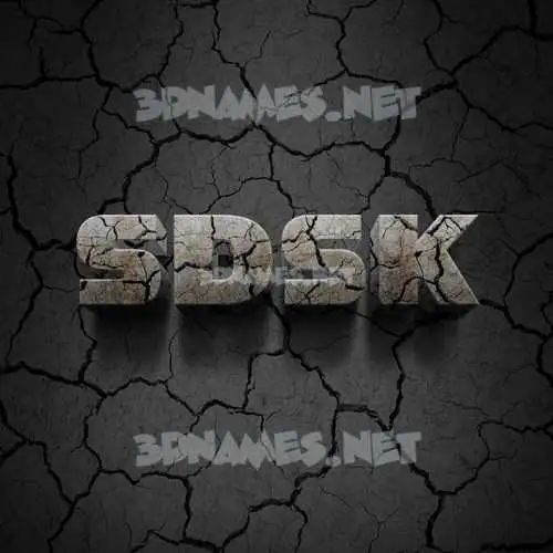 sdsk in Cracked Stone style - 3D name wallpaper sdsk in Cracked Stone style - 3D name wallpaper