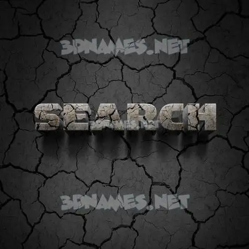 search in Cracked Stone style - 3D name wallpaper