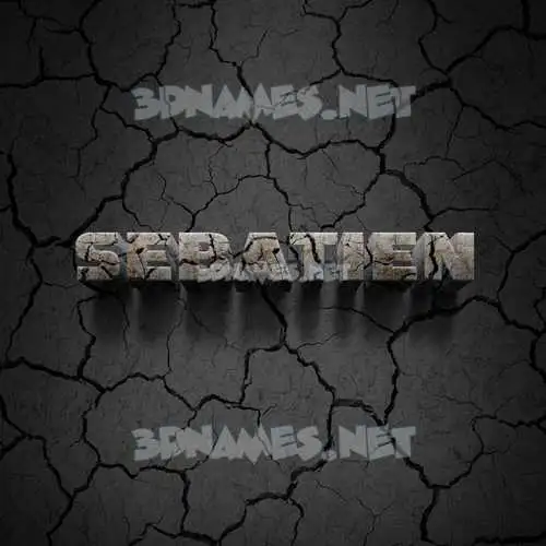 sebatien in Cracked Stone style - 3D name wallpaper sebatien in Cracked Stone style - 3D name wallpaper
