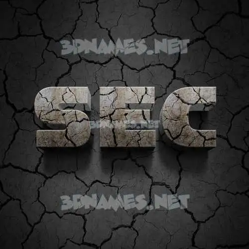 sec in Cracked Stone style - 3D name wallpaper sec in Cracked Stone style - 3D name wallpaper