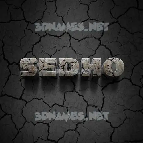 sedho in Cracked Stone style - 3D name wallpaper sedho in Cracked Stone style - 3D name wallpaper