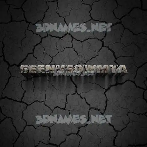 seenusowmya in Cracked Stone style - 3D name wallpaper seenusowmya in Cracked Stone style - 3D name wallpaper