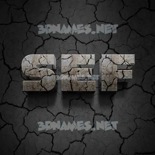sef in Cracked Stone style - 3D name wallpaper sef in Cracked Stone style - 3D name wallpaper