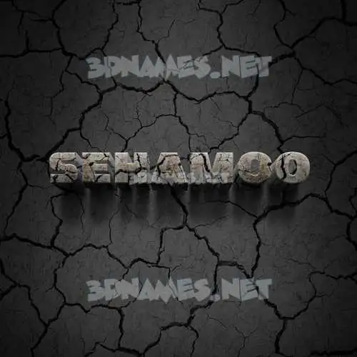 sehamoo in Cracked Stone style - 3D name wallpaper sehamoo in Cracked Stone style - 3D name wallpaper