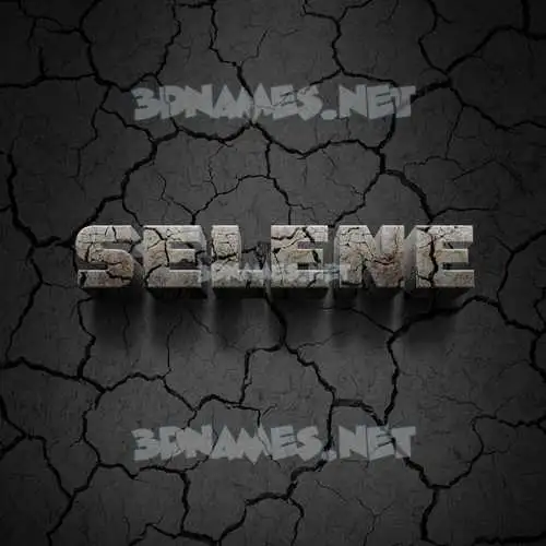 selene in Cracked Stone style - 3D name wallpaper