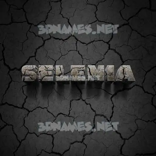 selenia in Cracked Stone style - 3D name wallpaper selenia in Cracked Stone style - 3D name wallpaper