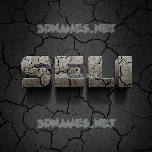 seli in Cracked Stone style - 3D name wallpaper seli in Cracked Stone style - 3D name wallpaper