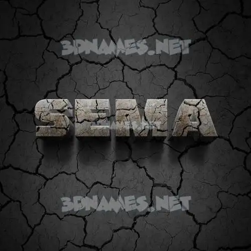 sema in Cracked Stone style - 3D name wallpaper sema in Cracked Stone style - 3D name wallpaper