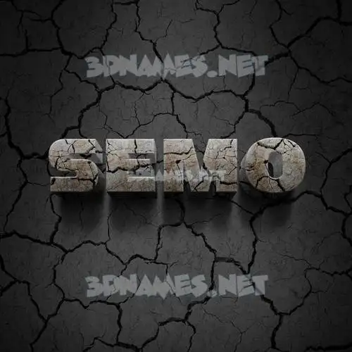 semo in Cracked Stone style - 3D name wallpaper semo in Cracked Stone style - 3D name wallpaper