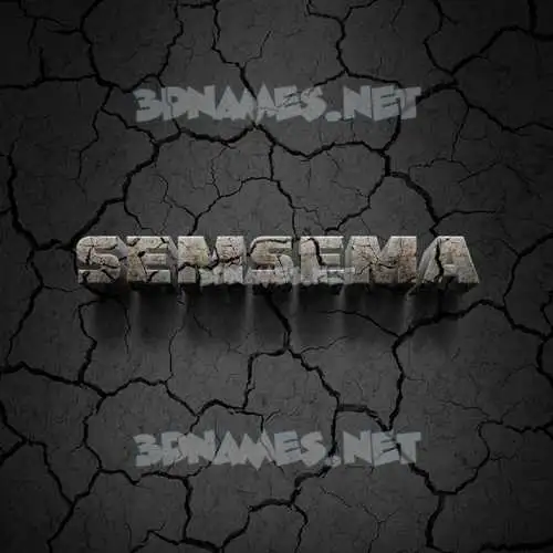 semsema in Cracked Stone style - 3D name wallpaper semsema in Cracked Stone style - 3D name wallpaper