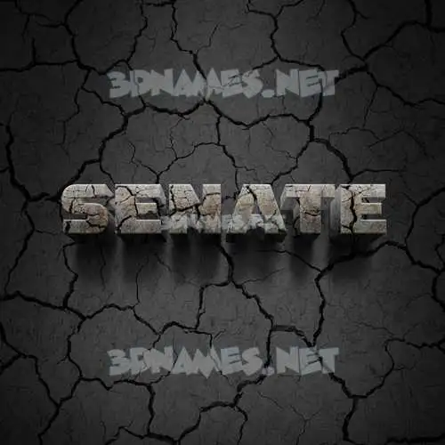 senate in Cracked Stone style - 3D name wallpaper senate in Cracked Stone style - 3D name wallpaper