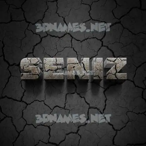 seniz in Cracked Stone style - 3D name wallpaper seniz in Cracked Stone style - 3D name wallpaper