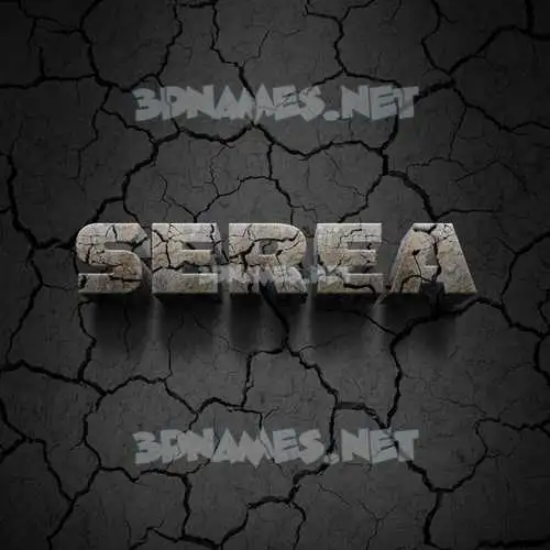 serea in Cracked Stone style - 3D name wallpaper serea in Cracked Stone style - 3D name wallpaper