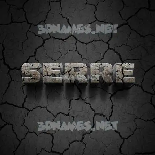 serre in Cracked Stone style - 3D name wallpaper serre in Cracked Stone style - 3D name wallpaper