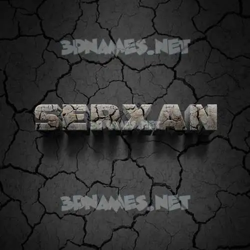 serxan in Cracked Stone style - 3D name wallpaper serxan in Cracked Stone style - 3D name wallpaper