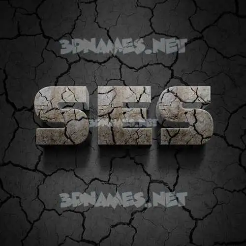 ses in Cracked Stone style - 3D name wallpaper ses in Cracked Stone style - 3D name wallpaper