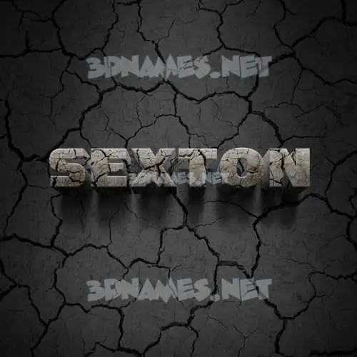 sexton in Cracked Stone style - 3D name wallpaper sexton in Cracked Stone style - 3D name wallpaper