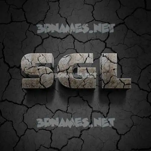 sgl in Cracked Stone style - 3D name wallpaper sgl in Cracked Stone style - 3D name wallpaper