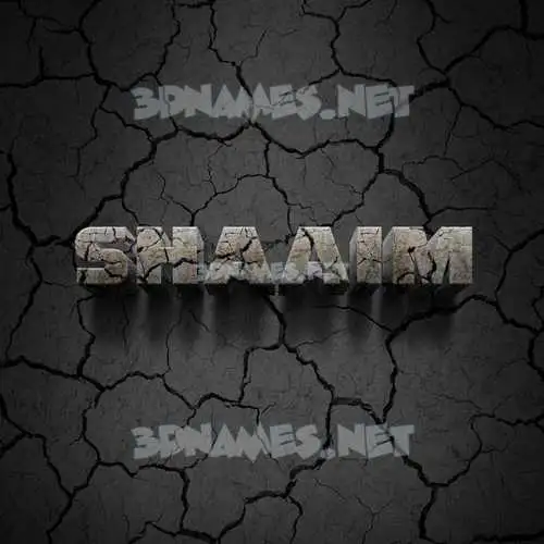 shaaim in Cracked Stone style - 3D name wallpaper