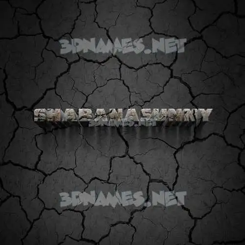 shabanasunny in Cracked Stone style - 3D name wallpaper