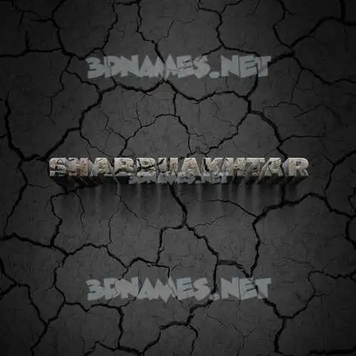 shabbuakhtar in Cracked Stone style - 3D name wallpaper shabbuakhtar in Cracked Stone style - 3D name wallpaper