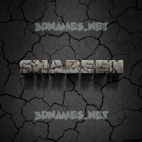 shabeen in Cracked Stone style - 3D name wallpaper shabeen in Cracked Stone style - 3D name wallpaper