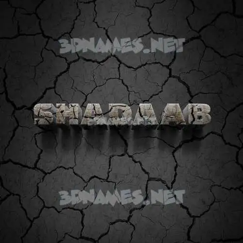 shadaab in Cracked Stone style - 3D name wallpaper shadaab in Cracked Stone style - 3D name wallpaper