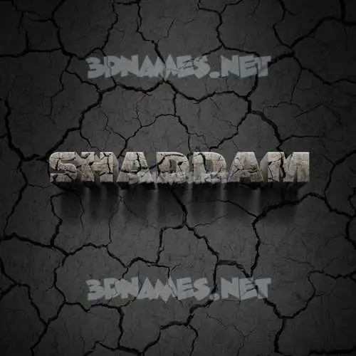 shaddam in Cracked Stone style - 3D name wallpaper shaddam in Cracked Stone style - 3D name wallpaper