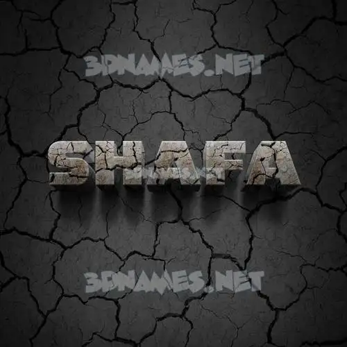 shafa in Cracked Stone style - 3D name wallpaper shafa in Cracked Stone style - 3D name wallpaper