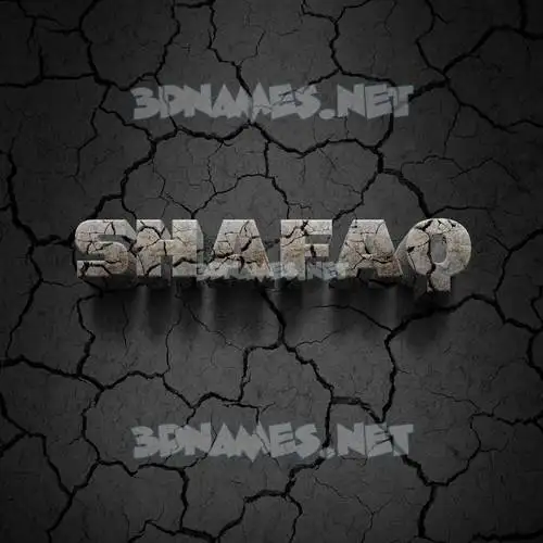 shafaq in Cracked Stone style - 3D name wallpaper