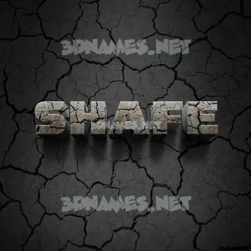 shafe in Cracked Stone style - 3D name wallpaper