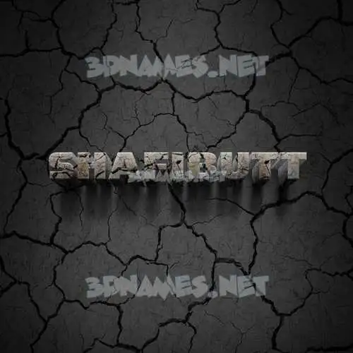 shafibutt in Cracked Stone style - 3D name wallpaper
