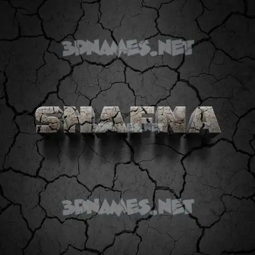 shafna in Cracked Stone style - 3D name wallpaper shafna in Cracked Stone style - 3D name wallpaper