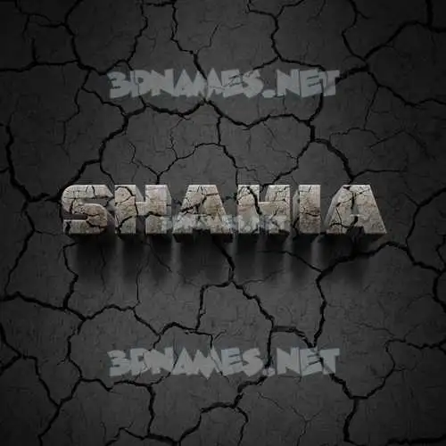 shahia in Cracked Stone style - 3D name wallpaper shahia in Cracked Stone style - 3D name wallpaper