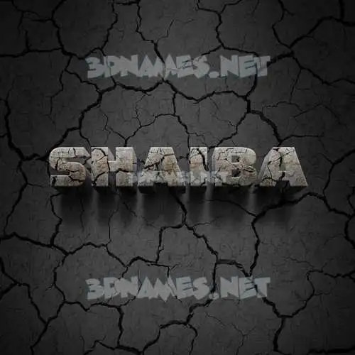shaiba in Cracked Stone style - 3D name wallpaper