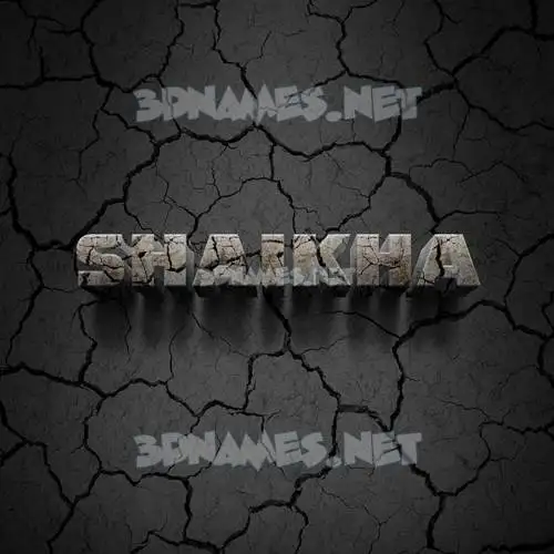 shaikha in Cracked Stone style - 3D name wallpaper