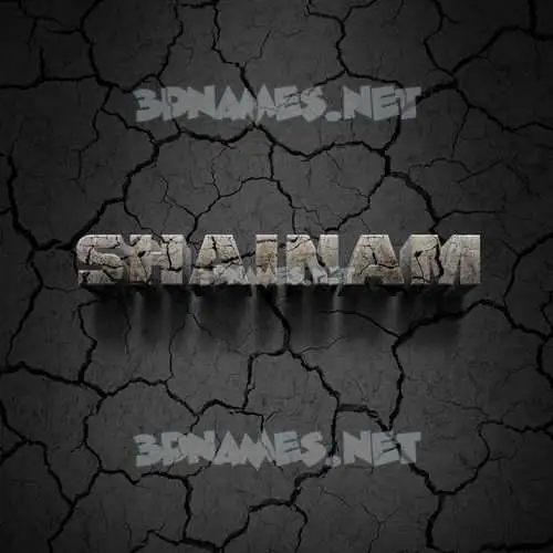 shainam in Cracked Stone style - 3D name wallpaper