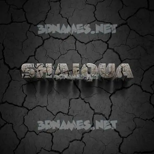 shaiqua in Cracked Stone style - 3D name wallpaper