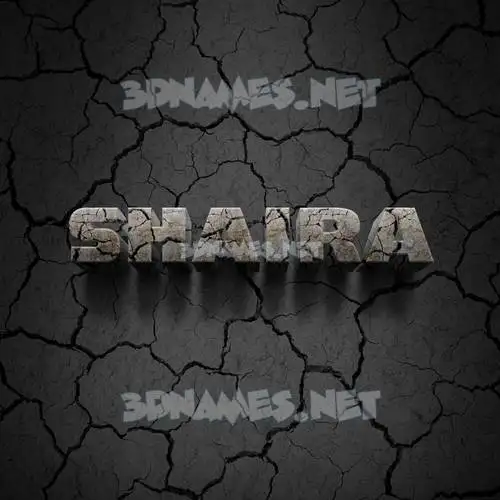 shaira in Cracked Stone style - 3D name wallpaper