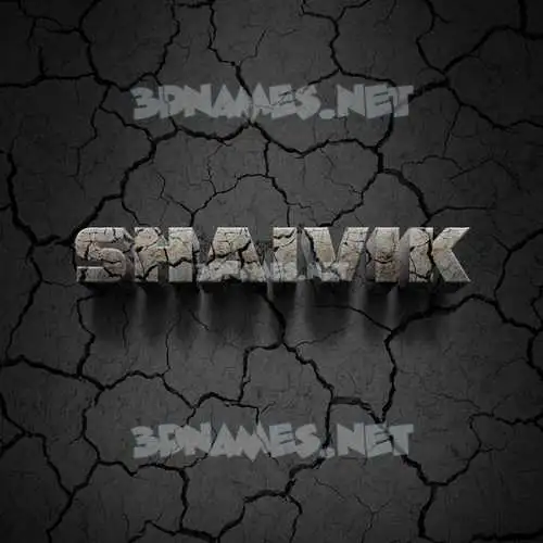 shaivik in Cracked Stone style - 3D name wallpaper
