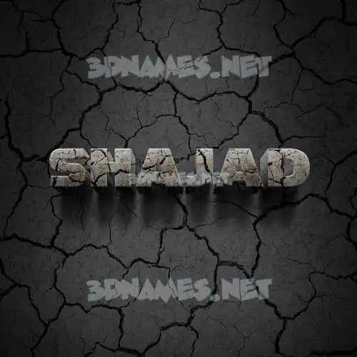 shajad in Cracked Stone style - 3D name wallpaper shajad in Cracked Stone style - 3D name wallpaper