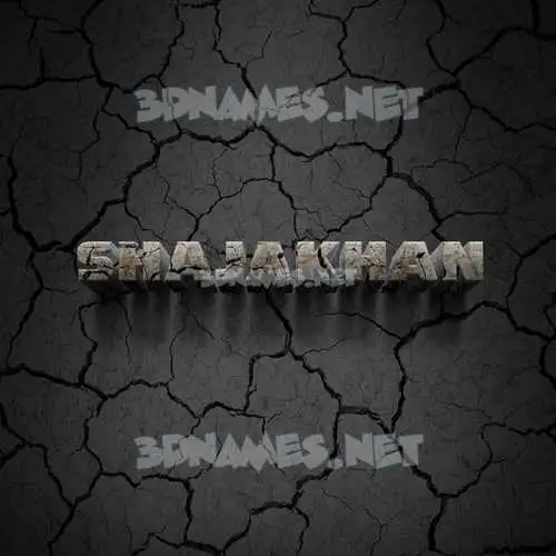 shajakhan in Cracked Stone style - 3D name wallpaper shajakhan in Cracked Stone style - 3D name wallpaper