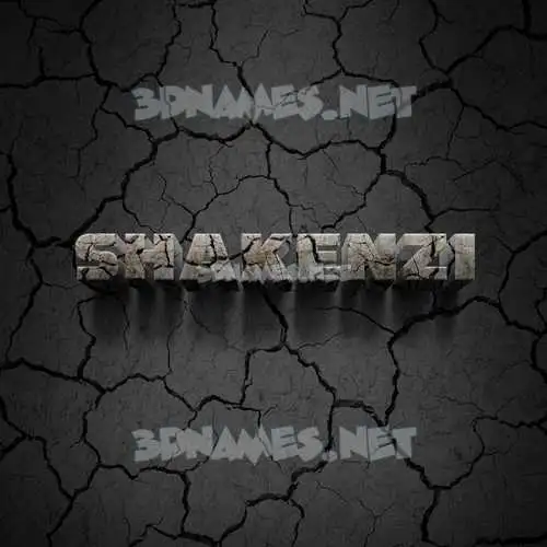 shakenzi in Cracked Stone style - 3D name wallpaper shakenzi in Cracked Stone style - 3D name wallpaper