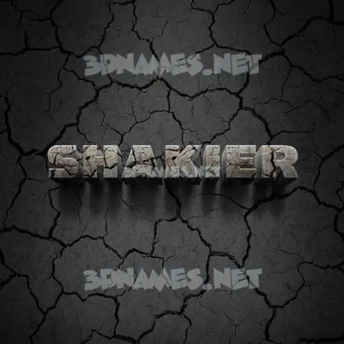 shakier in Cracked Stone style - 3D name wallpaper