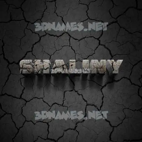 shaliny in Cracked Stone style - 3D name wallpaper