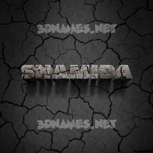 shamida in Cracked Stone style - 3D name wallpaper shamida in Cracked Stone style - 3D name wallpaper