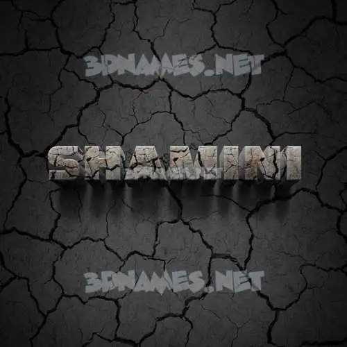 shamini in Cracked Stone style - 3D name wallpaper